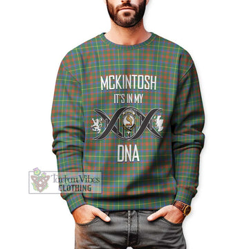 McKintosh Hunting Ancient Tartan Sweatshirt with Family Crest DNA In Me Style Unisex - Tartan Vibes Clothing