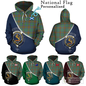 McKintosh Hunting Ancient Tartan Hoodie with Personalised National Flag and Family Crest Half Style Zip Hoodie - Tartan Vibes Clothing