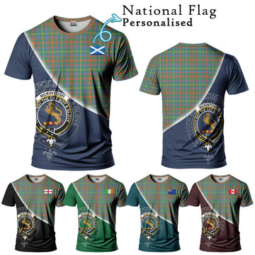 McKintosh Hunting Ancient Tartan T-Shirt with Personalised National Flag and Family Crest Half Style Kid's Shirt - Tartan Vibes Clothing