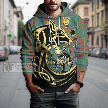 McKintosh Hunting Ancient Tartan Hoodie with Family Crest Celtic Wolf Style Zip Hoodie - Tartan Vibes Clothing