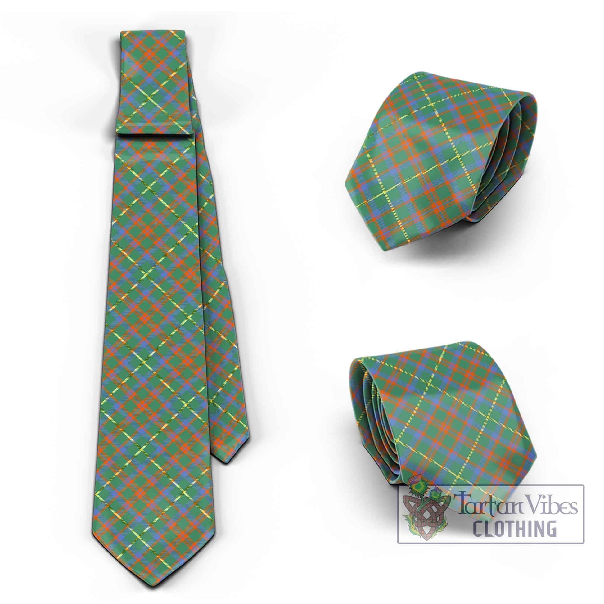 McKintosh Hunting Ancient Tartan Classic Necktie Cross Style Necktie One Size - Tartan Vibes Clothing