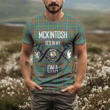 McKintosh Hunting Ancient Tartan T-Shirt with Family Crest DNA In Me Style Kid's Shirt - Tartan Vibes Clothing