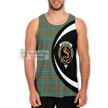 McKintosh Hunting Ancient Tartan Men's Tank Top with Family Crest Circle Style Men - Tartan Vibes Clothing