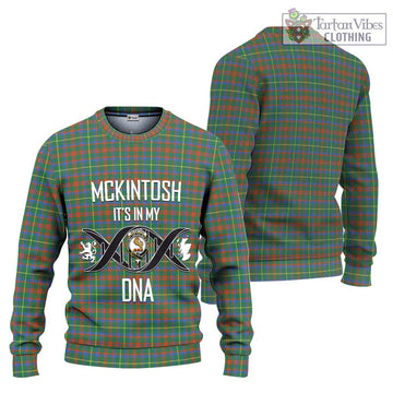 McKintosh Hunting Ancient Tartan Ugly Sweater with Family Crest DNA In Me Style Unisex - Tartan Vibes Clothing