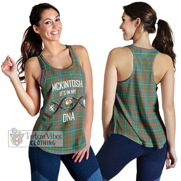 McKintosh Hunting Ancient Tartan Women's Racerback Tanks with Family Crest DNA In Me Style 4XL - Tartan Vibes Clothing
