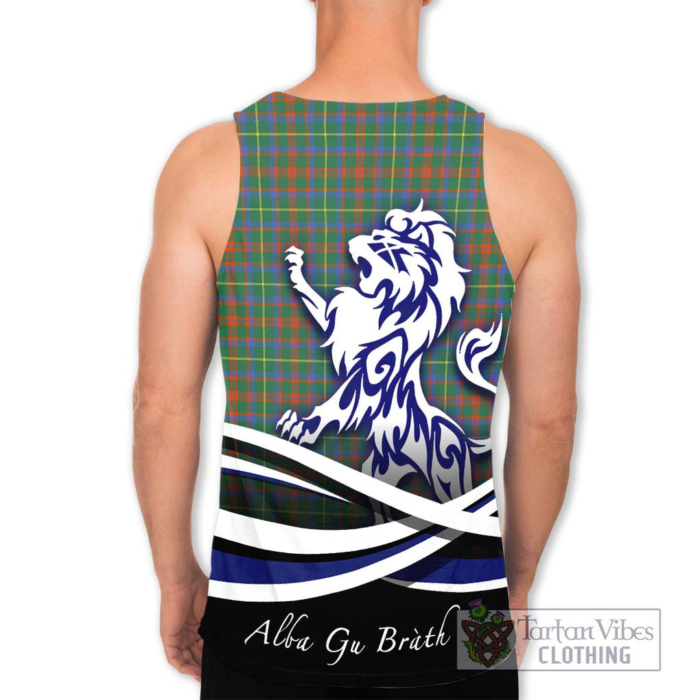 McKintosh Hunting Ancient Tartan Men's Tank Top with Alba Gu Brath Regal Lion Emblem - Tartan Vibes Clothing