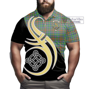 McKintosh Hunting Ancient Tartan Polo Shirt with Family Crest and Celtic Symbol Style - Tartan Vibes Clothing
