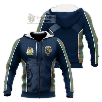 McKintosh Hunting Ancient Tartan Knitted Hoodie with Family Crest and Lion Rampant Vibes Sport Style Unisex Knitted Zip Hoodie - Tartan Vibes Clothing