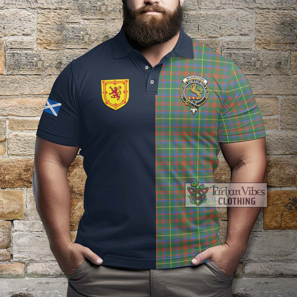 McKintosh Hunting Ancient Tartan Polo Shirt Alba with Scottish Lion Royal Arm Half Style - Tartan Vibes Clothing