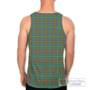 McKintosh Hunting Ancient Tartan Men's Tank Top with Family Crest DNA In Me Style - Tartan Vibes Clothing