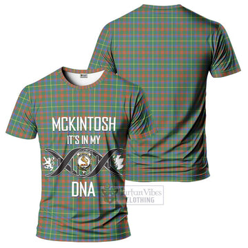 McKintosh Hunting Ancient Tartan T-Shirt with Family Crest DNA In Me Style - Tartan Vibes Clothing