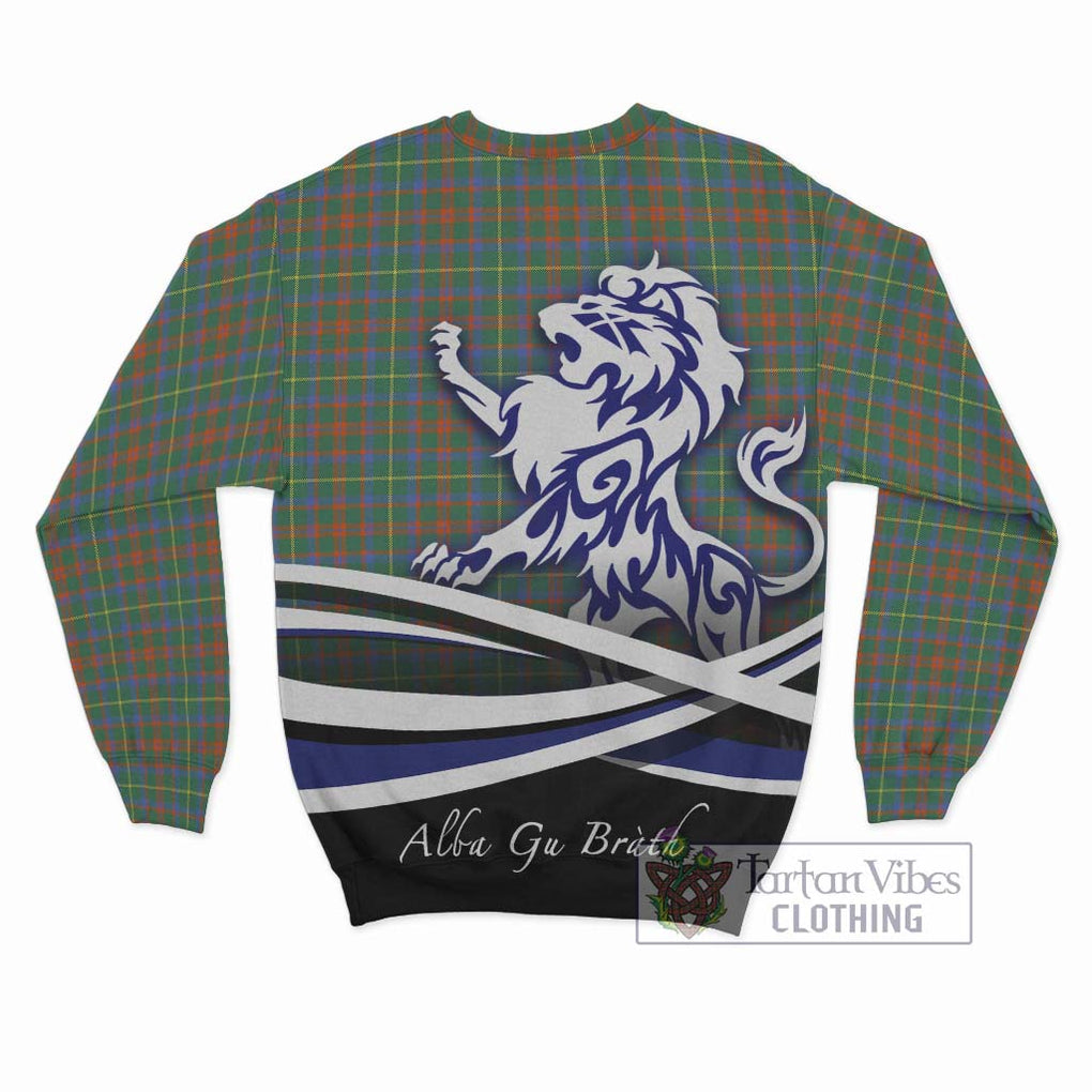 McKintosh Hunting Ancient Tartan Sweatshirt with Alba Gu Brath Regal Lion Emblem - Tartan Vibes Clothing