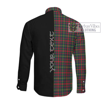 McKintosh Hunting Modern Tartan Long Sleeve Button Shirt with Family Crest and Half Of Me Style Men's Shirt - Tartanvibesclothing Shop