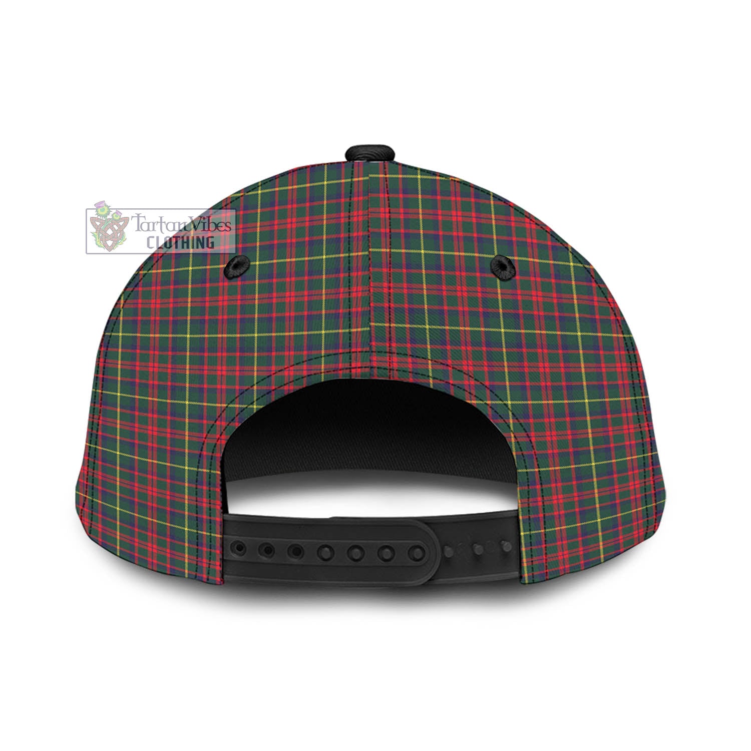 Tartan Vibes Clothing McKintosh Hunting Modern Tartan Classic Cap with Family Crest In Me Style