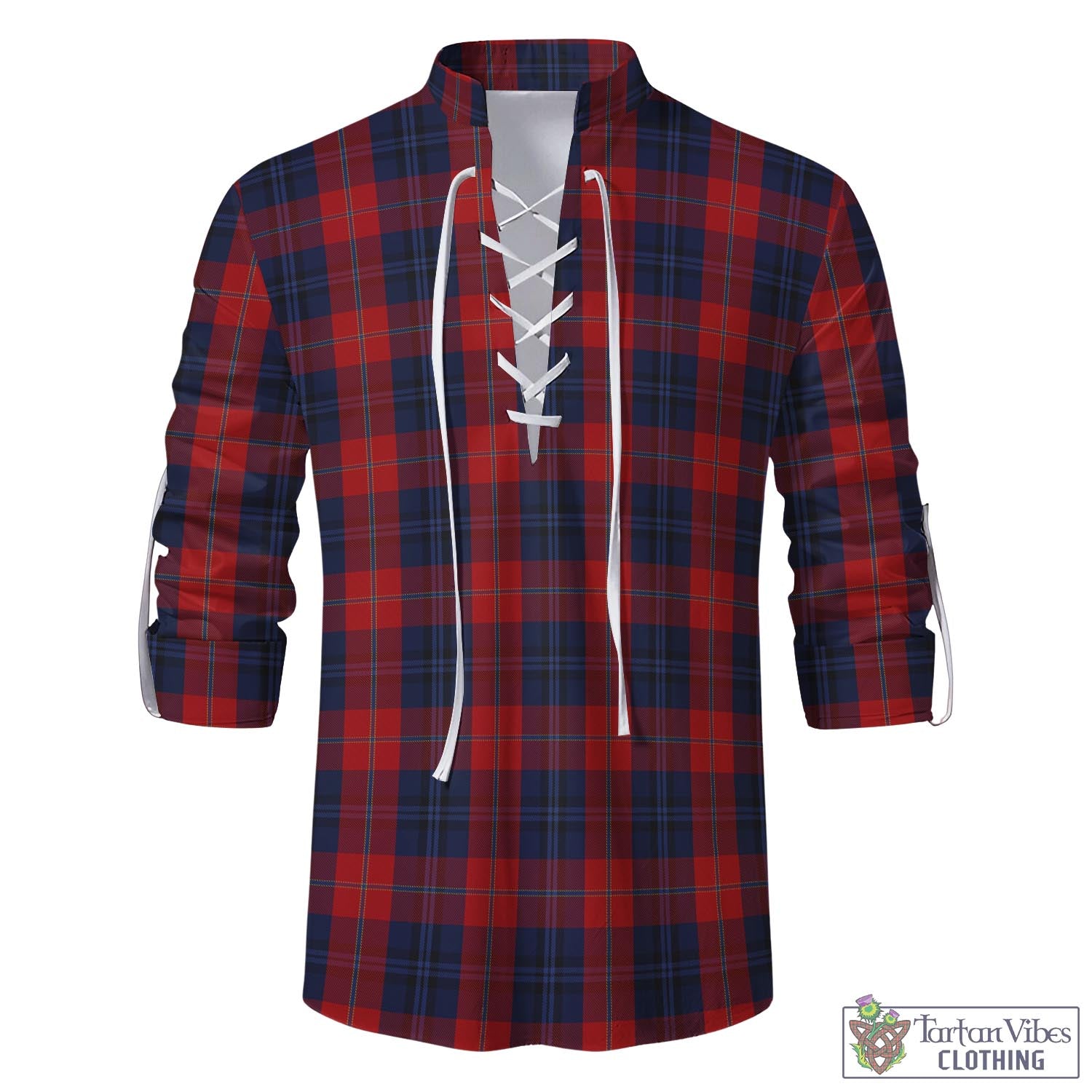 McKnight Tartan Men's Scottish Traditional Jacobite Ghillie Kilt Shirt - Tartan Vibes Clothing