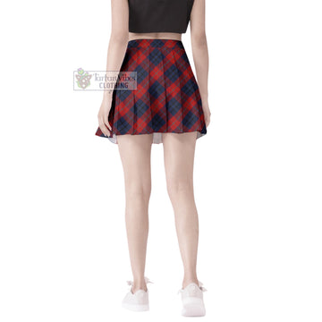 McKnight Tartan Women's Plated Mini Skirt Cross Style - Tartan Vibes Clothing
