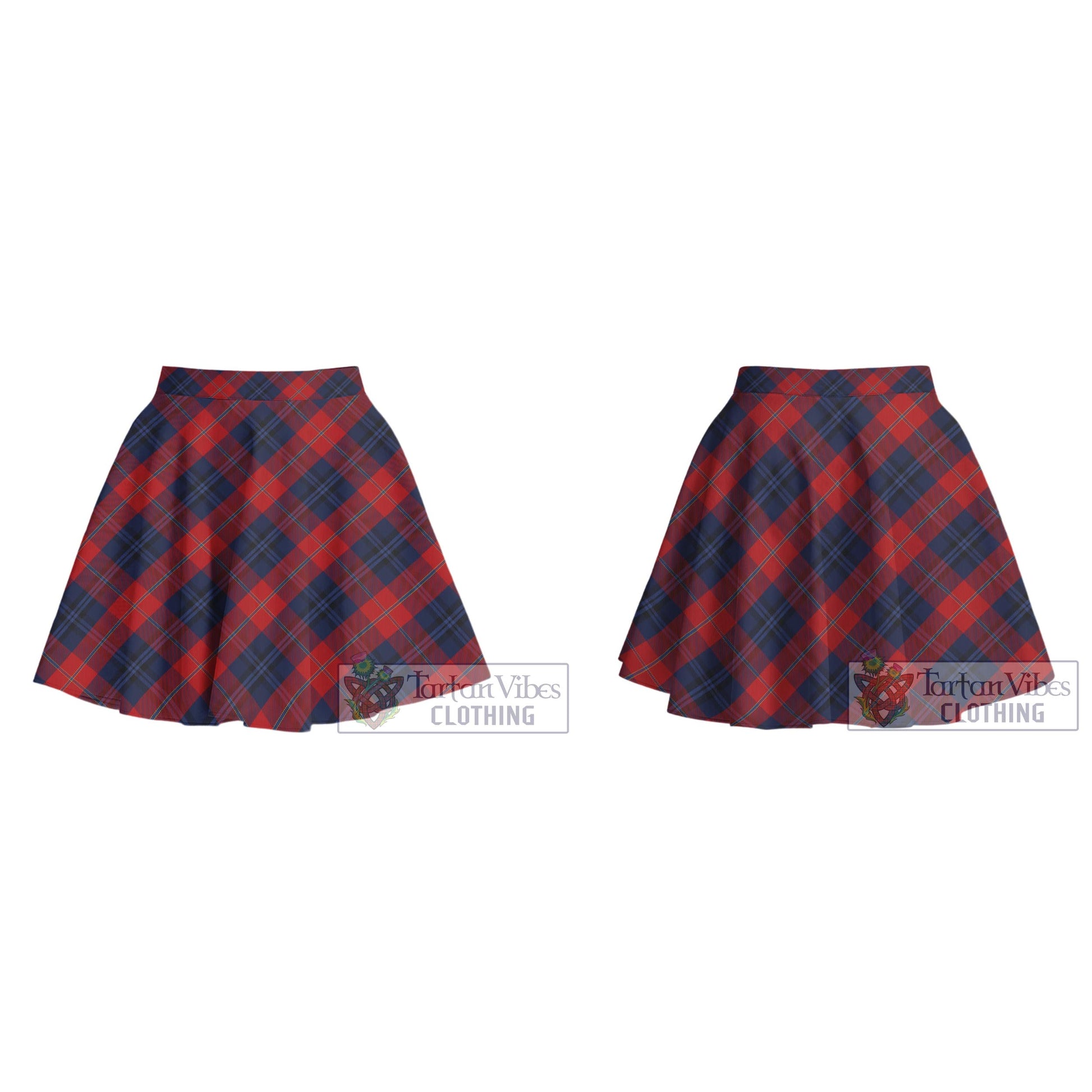 McKnight Tartan Women's Plated Mini Skirt Cross Style - Tartan Vibes Clothing