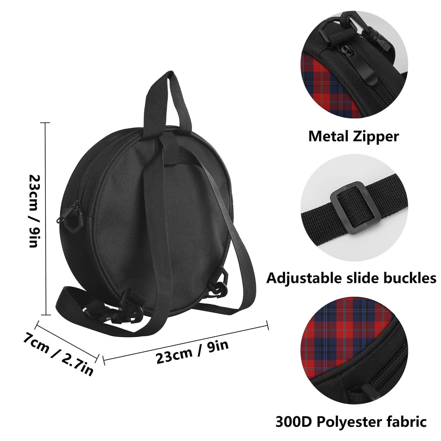 McKnight Tartan Round Satchel Bags - Tartan Vibes Clothing