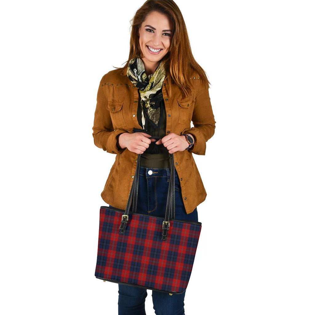 McKnight Tartan Leather Tote Bag - Tartan Vibes Clothing