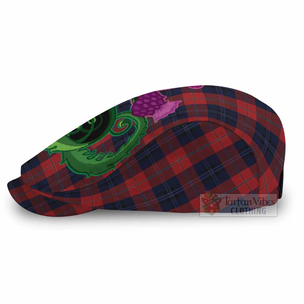 McKnight Tartan Flat Cap, Jeff Cap Traditional Scottish Thistle