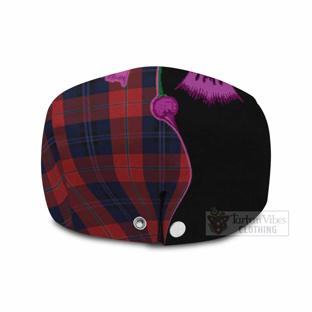 McKnight Tartan Flat Cap, Jeff Cap Traditional Scottish Thistle