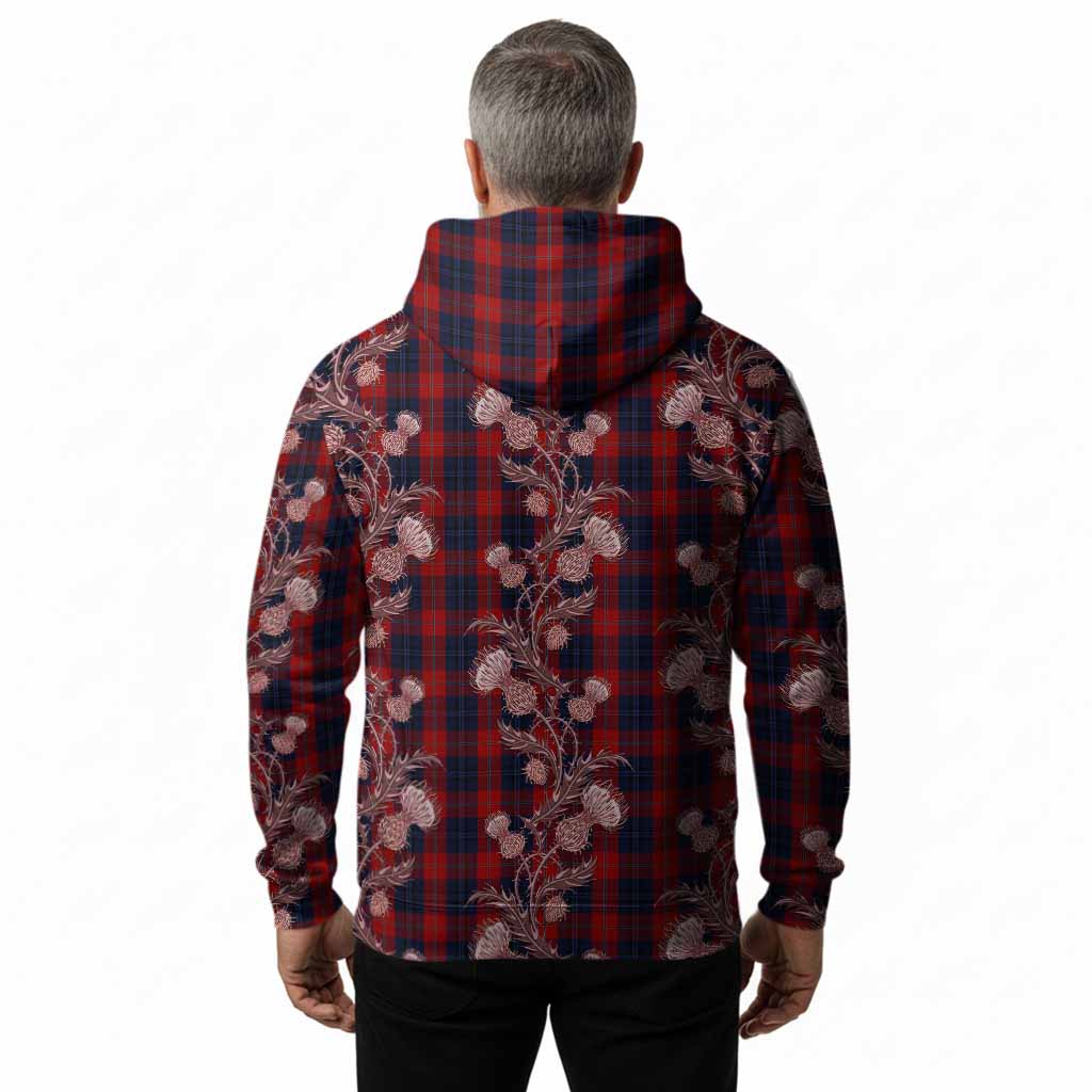 McKnight Tartan Hoodie Seamless Scottish Thistle Flowers