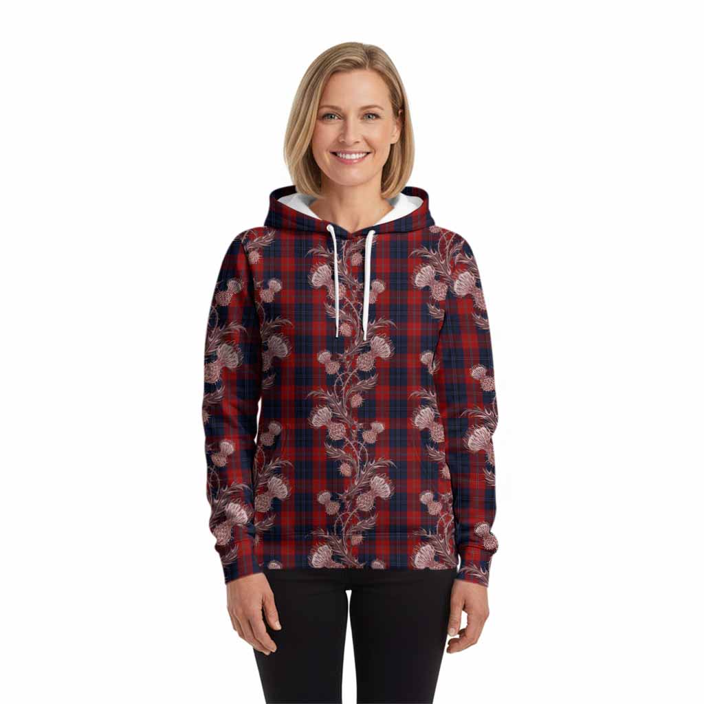 McKnight Tartan Hoodie Seamless Scottish Thistle Flowers