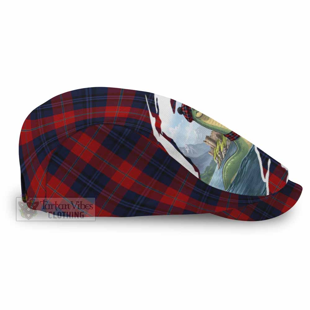McKnight Tartan Loch Ness Monster Scottish Heritage Art Flat Cap, Jeff Cap