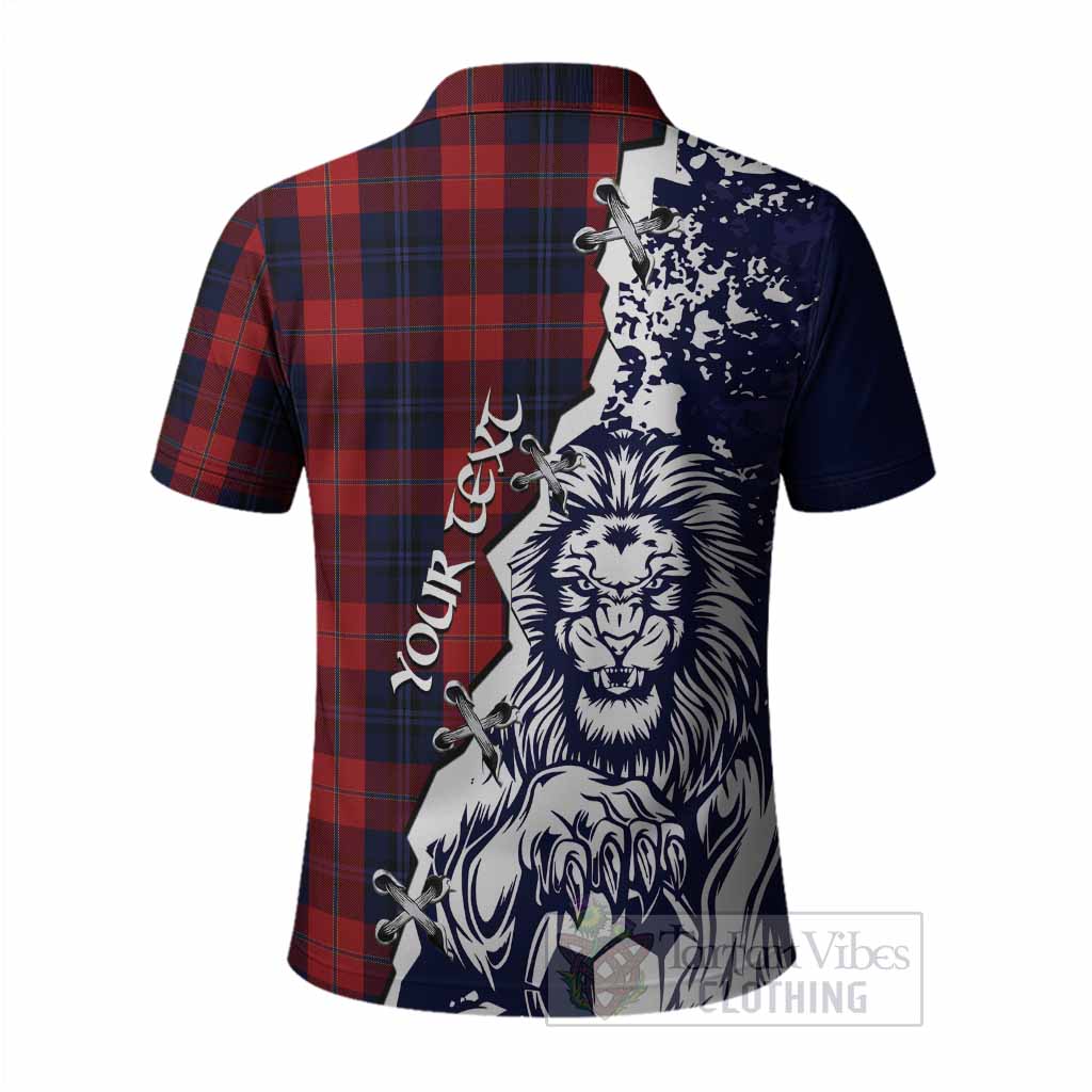 McKnight Tartan Scottish Polo Shirt Angry Lion With Soccer Ball Style