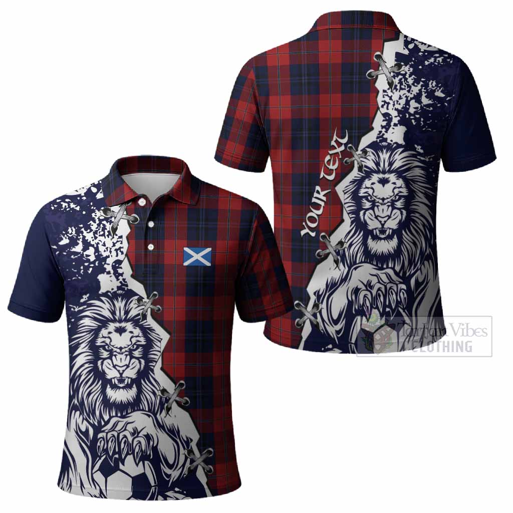 McKnight Tartan Scottish Polo Shirt Angry Lion With Soccer Ball Style