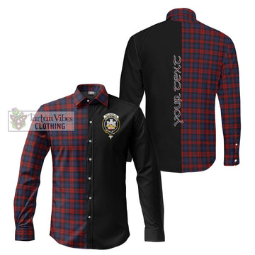 McLachlan Tartan Long Sleeve Button Shirt with Family Crest and Half Of Me Style Men's Shirt S - Tartanvibesclothing Shop
