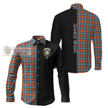 McLachlan Ancient Tartan Long Sleeve Button Shirt with Family Crest and Half Of Me Style Men's Shirt S - Tartanvibesclothing Shop