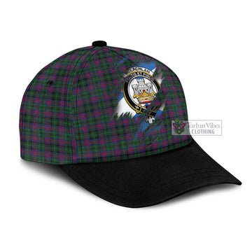 Tartan Vibes Clothing McLachlan Hunting Tartan Classic Cap with Family Crest In Me Style