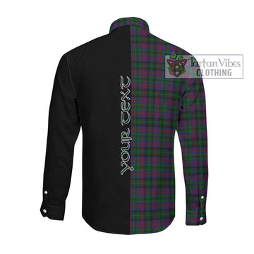 McLachlan Hunting Tartan Long Sleeve Button Shirt with Family Crest and Half Of Me Style Men's Shirt - Tartanvibesclothing Shop