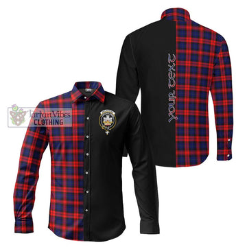 McLachlan Modern Tartan Long Sleeve Button Shirt with Family Crest and Half Of Me Style Men's Shirt S - Tartanvibesclothing Shop