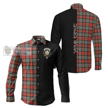 McLachlan Weathered Tartan Long Sleeve Button Shirt with Family Crest and Half Of Me Style Men's Shirt S - Tartanvibesclothing Shop