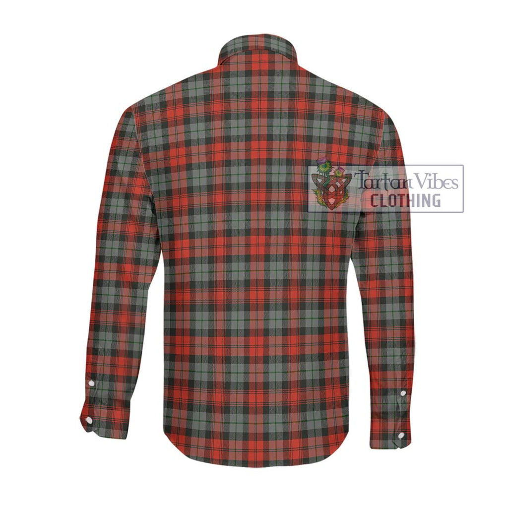 McLachlan Weathered Tartan Long Sleeve Button Shirt with Family Crest DNA In Me Style - Tartanvibesclothing Shop
