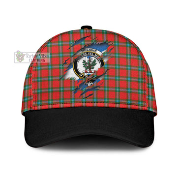 Tartan Vibes Clothing McLaine of Loch Buie Tartan Classic Cap with Family Crest In Me Style