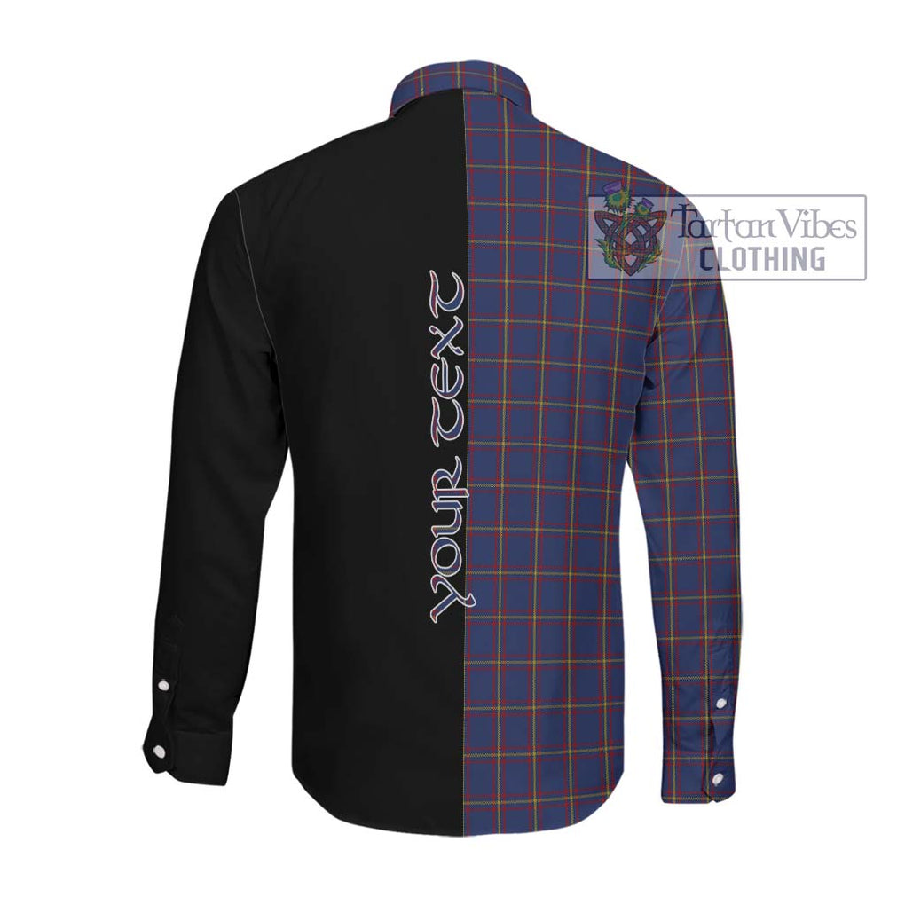 McLaine of Lochbuie Tartan Long Sleeve Button Shirt with Family Crest and Half Of Me Style Men's Shirt - Tartanvibesclothing Shop
