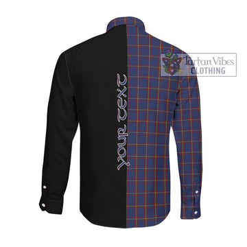 McLaine of Lochbuie Tartan Long Sleeve Button Shirt with Family Crest and Half Of Me Style Men's Shirt - Tartanvibesclothing Shop