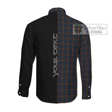 McLaine of Lochbuie Hunting Tartan Long Sleeve Button Shirt with Family Crest and Half Of Me Style Men's Shirt - Tartanvibesclothing Shop
