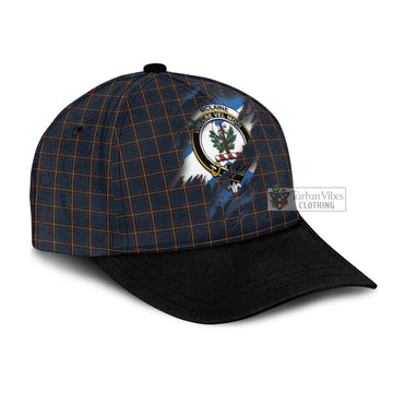 Tartan Vibes Clothing McLaine of Lochbuie Hunting Tartan Classic Cap with Family Crest In Me Style