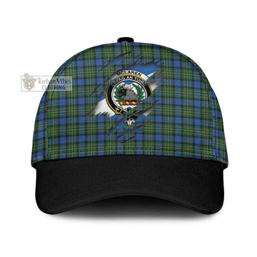 Tartan Vibes Clothing McLaren Ancient Tartan Classic Cap with Family Crest In Me Style