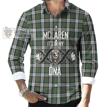 McLaren Dress Tartan Long Sleeve Button Shirt with Family Crest DNA In Me Style Men's Shirt S - Tartanvibesclothing Shop