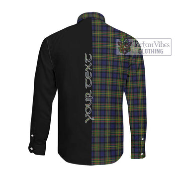 McLaren Modern Tartan Long Sleeve Button Shirt with Family Crest and Half Of Me Style Men's Shirt - Tartanvibesclothing Shop