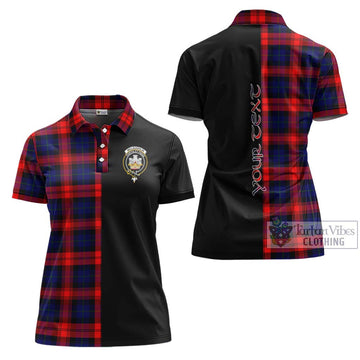 McLaughlin Tartan Women's Polo Shirt with Family Crest and Half Of Me Style