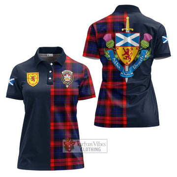 McLaughlin Tartan Women's Polo Shirt Alba with Scottish Lion Royal Arm Half Style