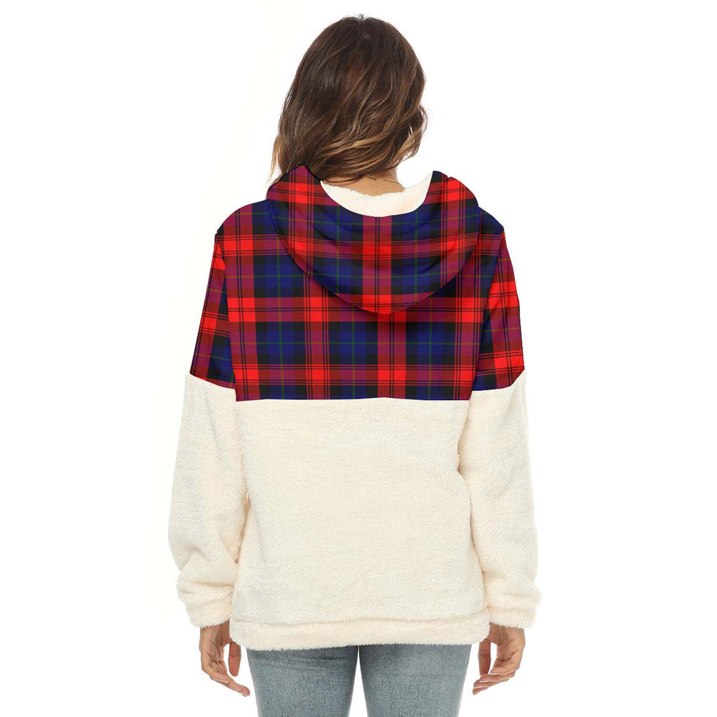 McLaughlin Tartan Women's Borg Fleece Hoodie With Half Zip - Tartan Vibes Clothing