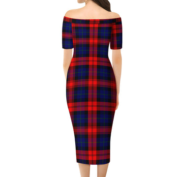 McLaughlin Tartan Off Shoulder Lady Dress