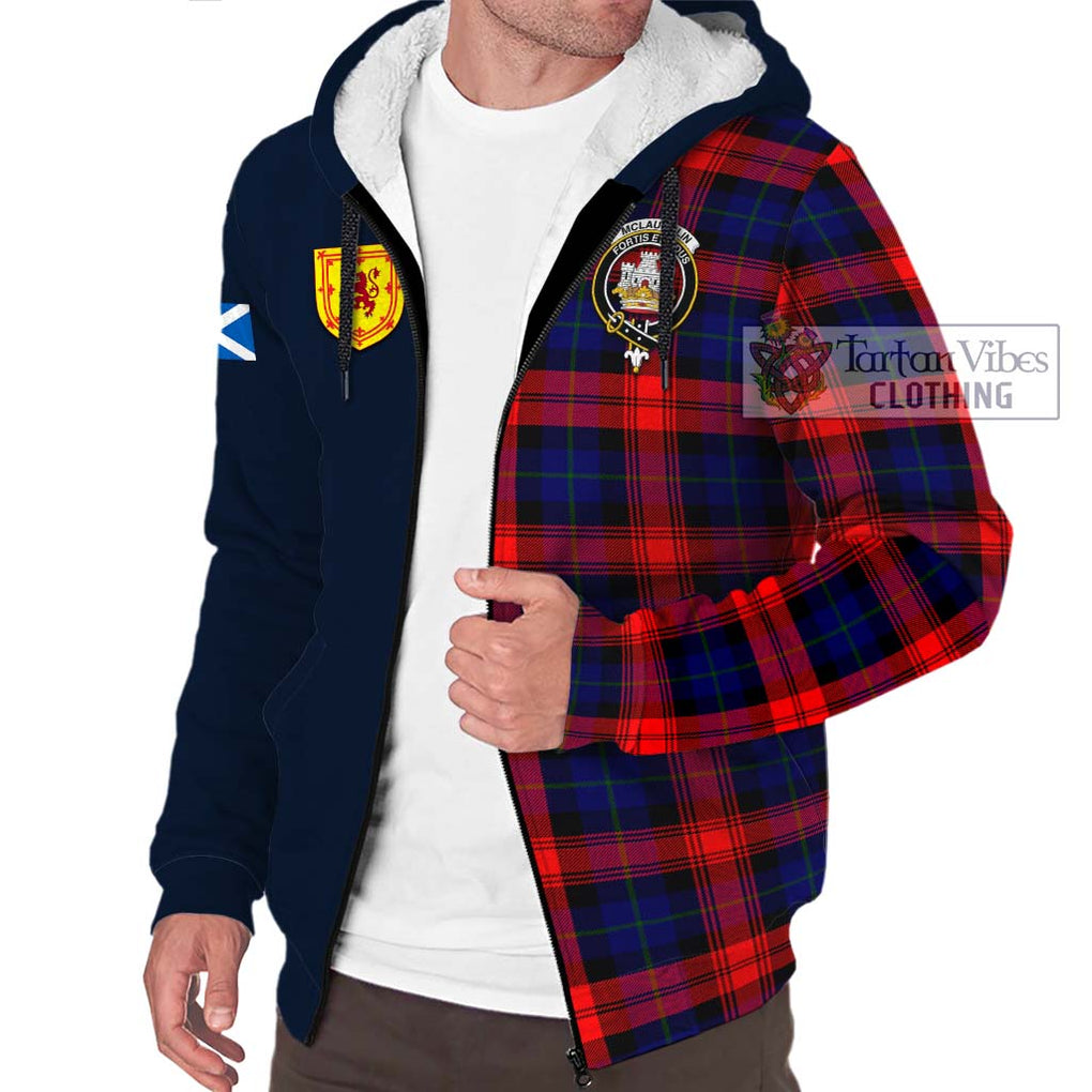 Tartan Vibes Clothing McLaughlin Tartan Sherpa Hoodie with Scottish Lion Royal Arm Half Style